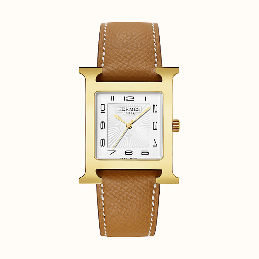 【0125】HERMES エルメス 腕時計 《Hウォッチ》 30.5×30.5 mm ゴールド W036831WW00